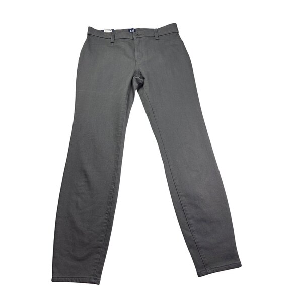 Gap Stretch Skinny Charcoal Gray Pants Size 8 New - Picture 1 of 5